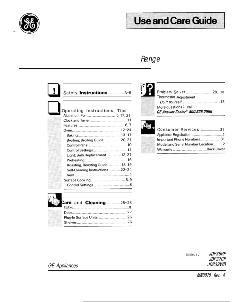 GE JDP36GP User manual