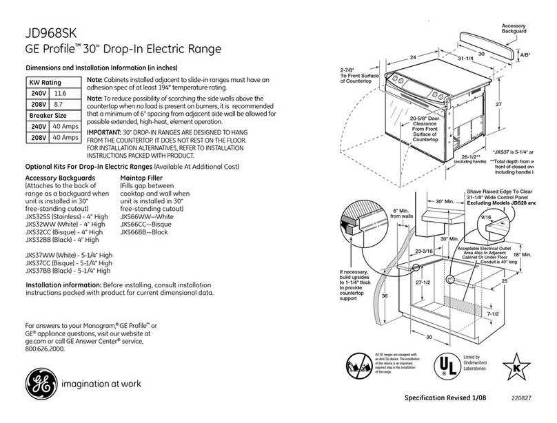 GE Profile JD968SKSS Manual