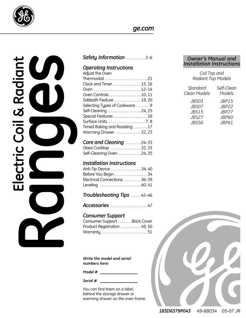 GE JBS56 Operating instructions