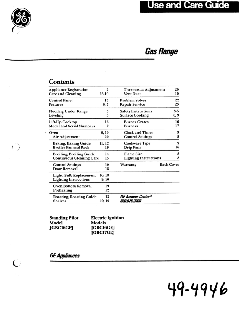 GE JGBC16GEJ User manual