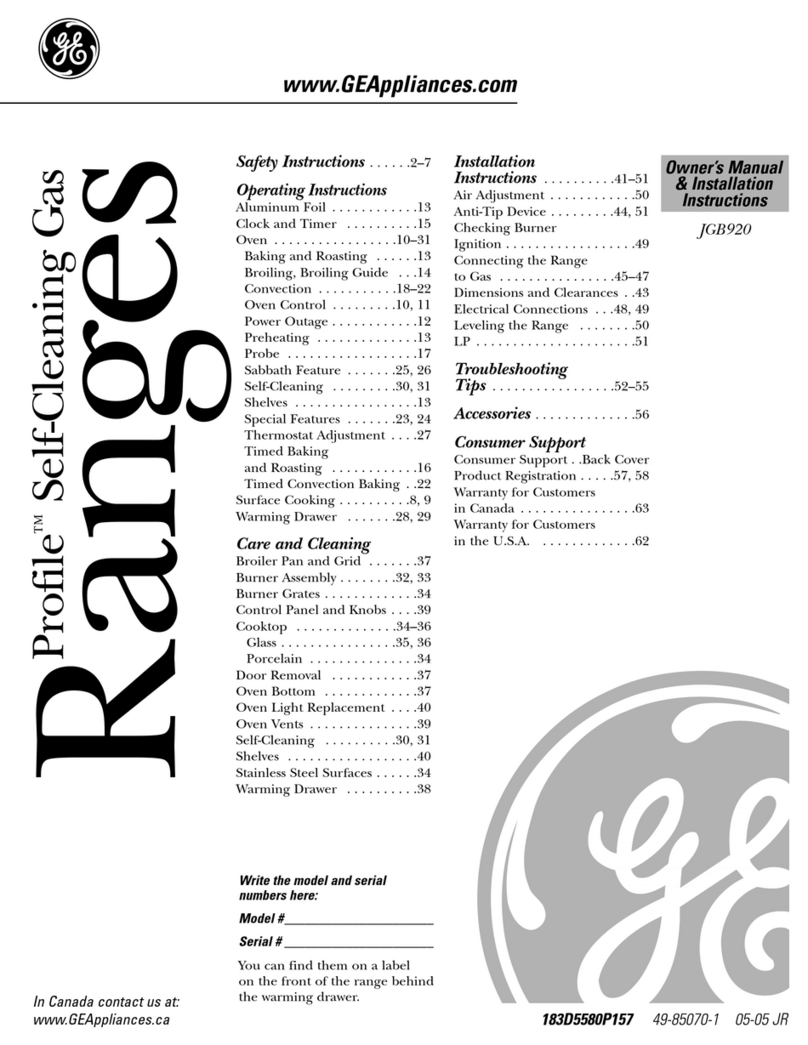 GE Appliances Profile JGB920 Original instructions