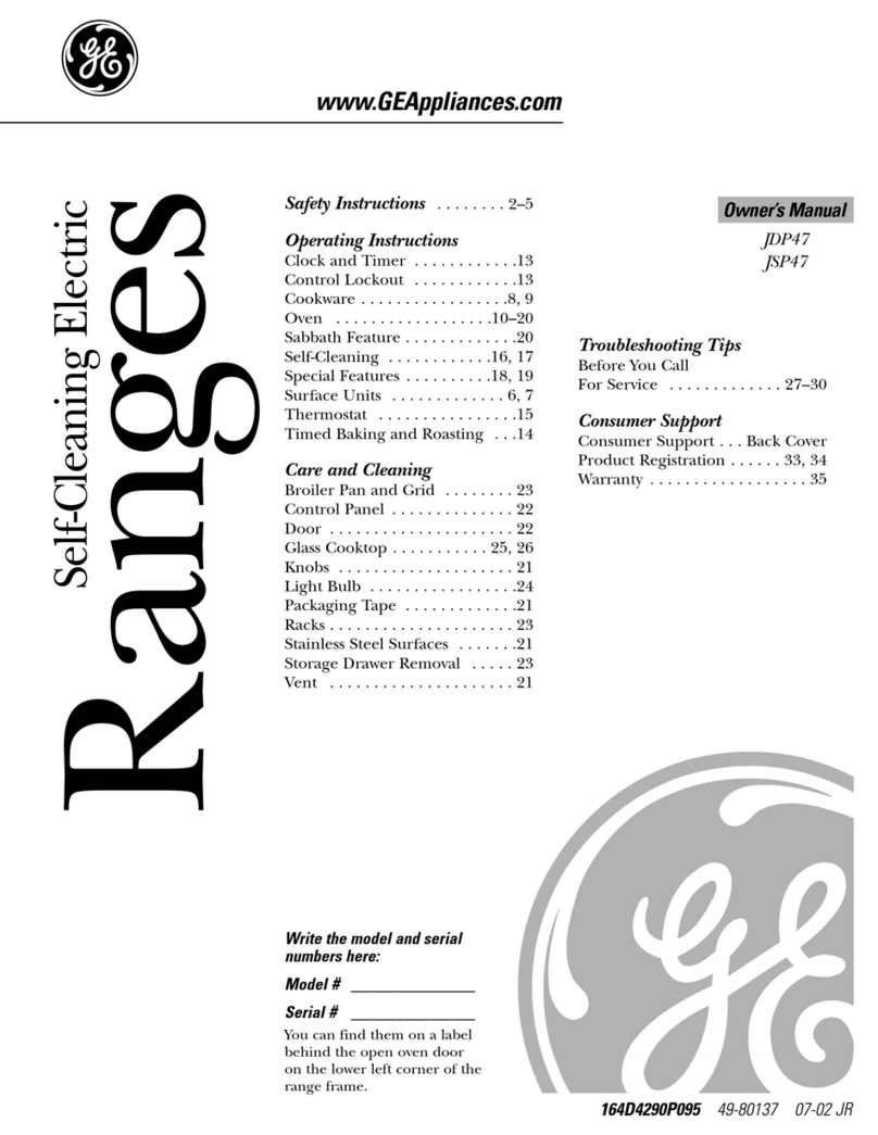 GE JDP47 User manual