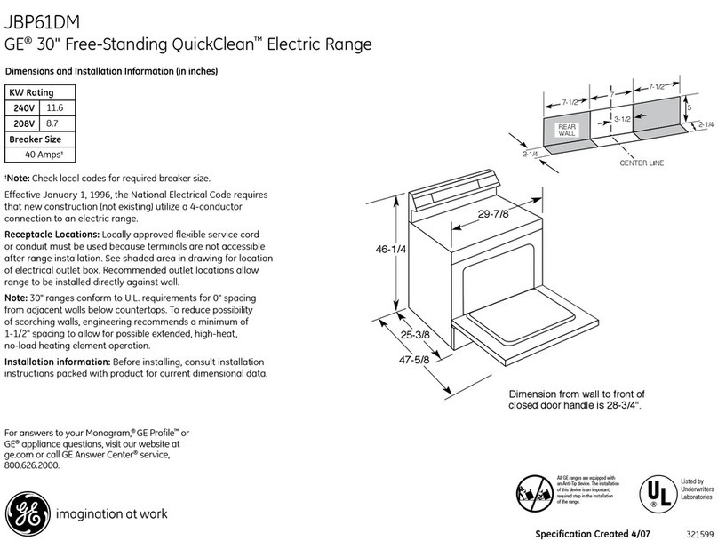 GE JBP61DM Manual