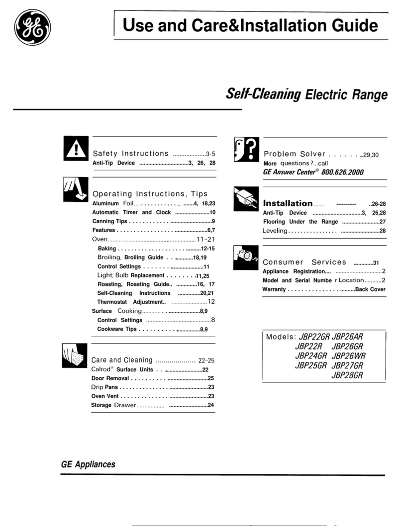 GE JBP22GR Training manual
