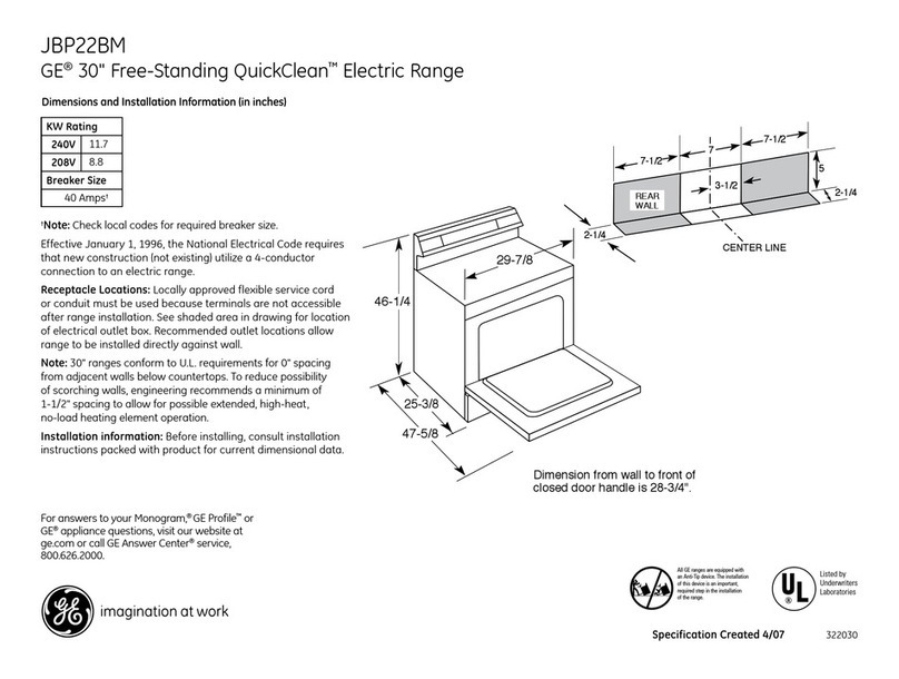 GE JBP22BM Manual