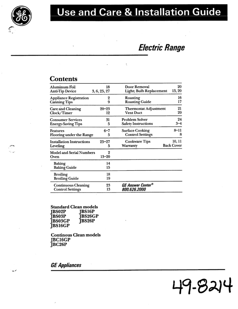 GE JBC16GP Installation guide