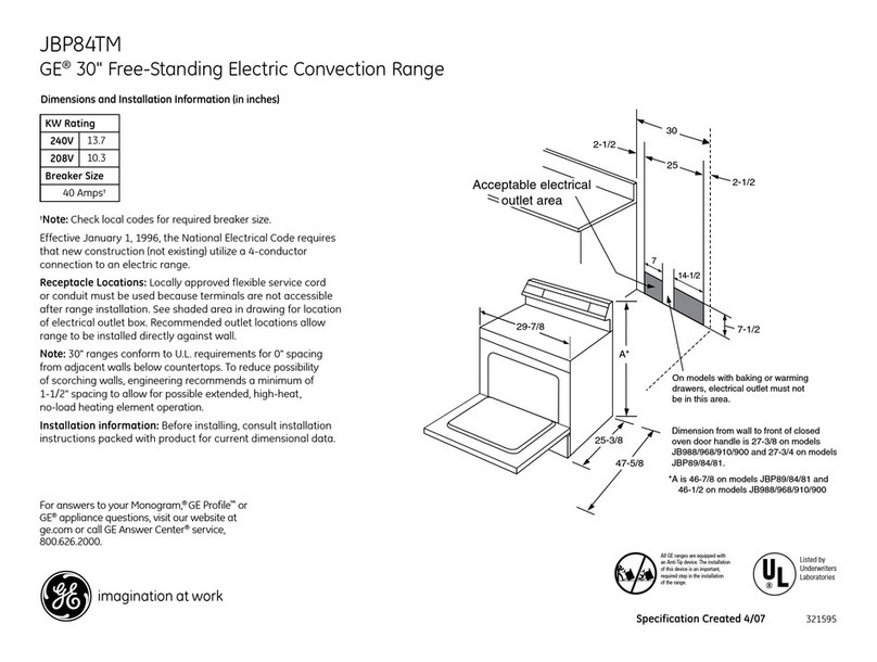 GE JBP84TM Manual