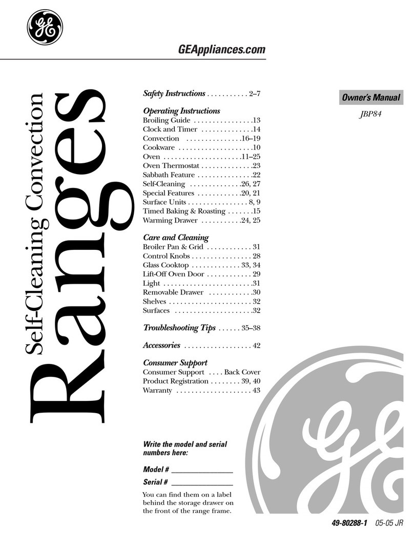 GE JBP84 User manual