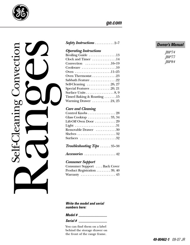 GE JBP74 User manual