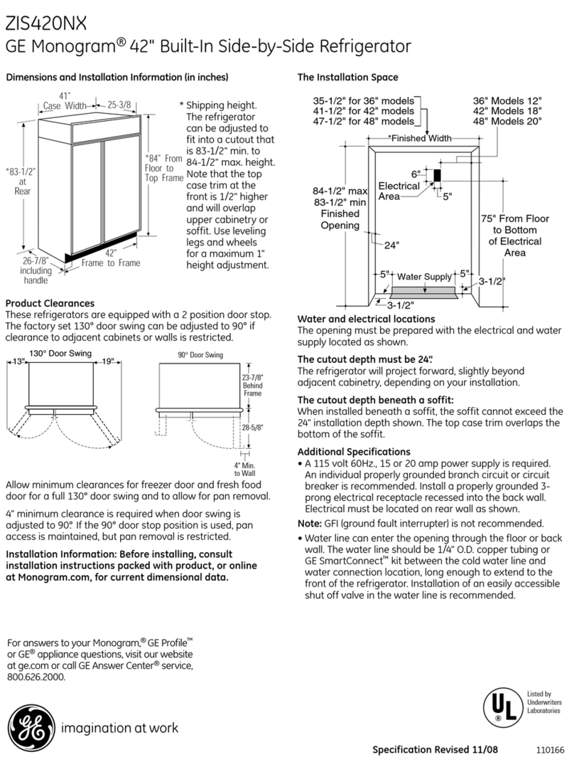 GE Monogram ZIS420NX Manual