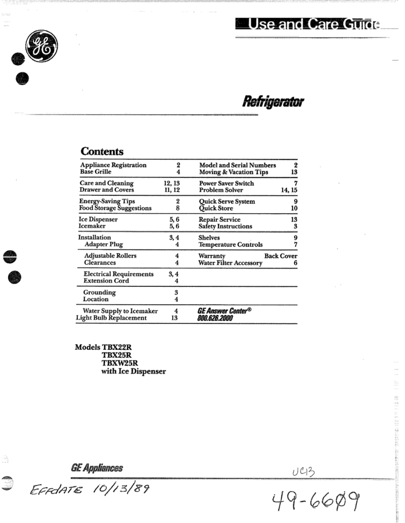 GE TBX25R User manual
