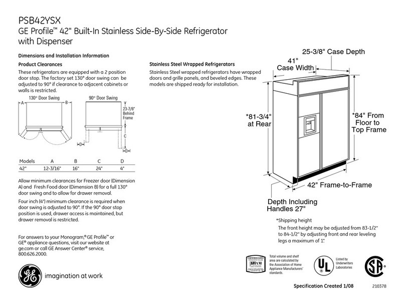 GE Profile PSB42YSXSS User manual GE Profile PSB42YSXSS User manual