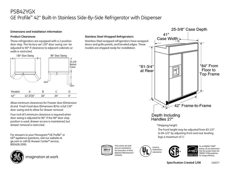 GE Profile PSB42YGXSV Manual