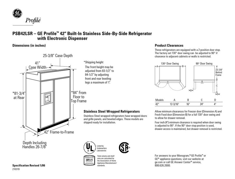 GE Profile PSB42LSR User instructions GE Profile PSB42LSR User instructions