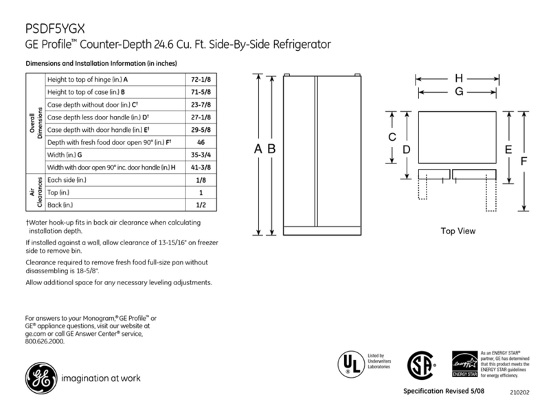 GE Profile PSDF3YGXWW User manual