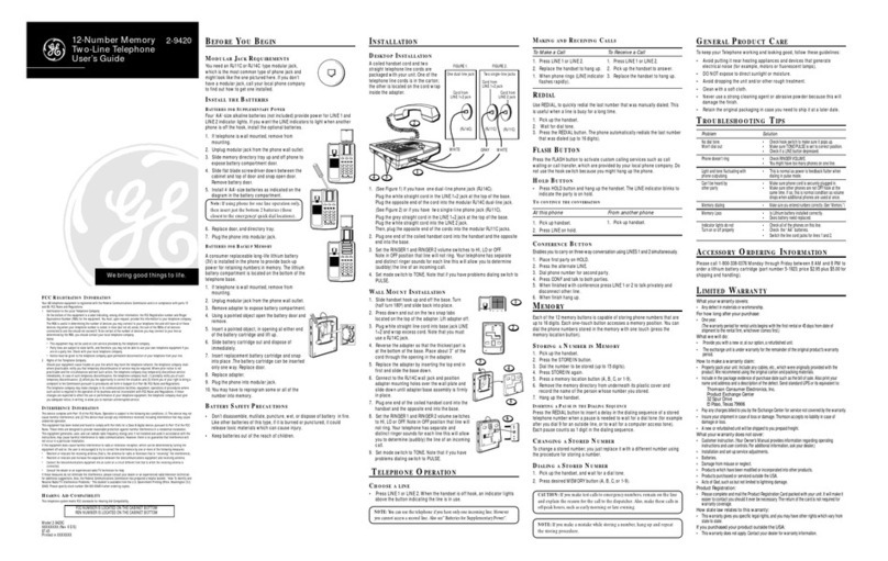 GE 2-9420 User manual