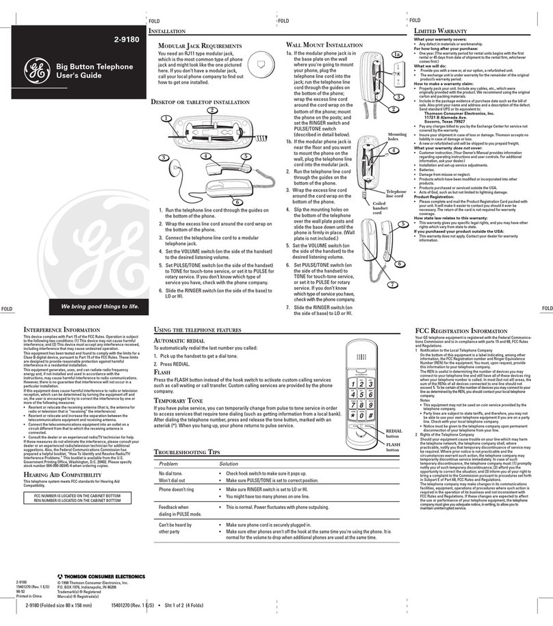 GE 2-9180 User manual