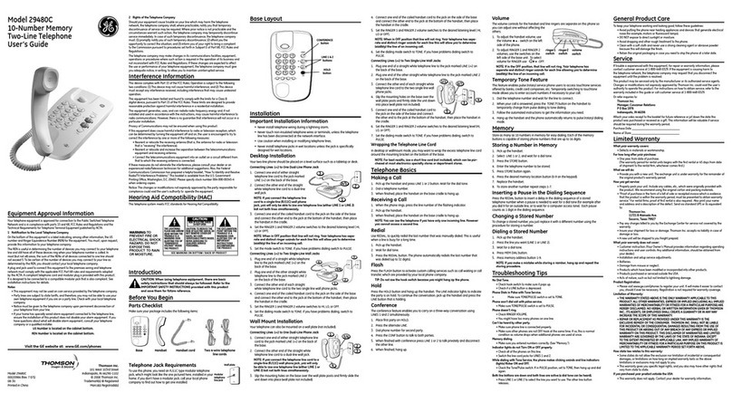 GE 29480C User manual