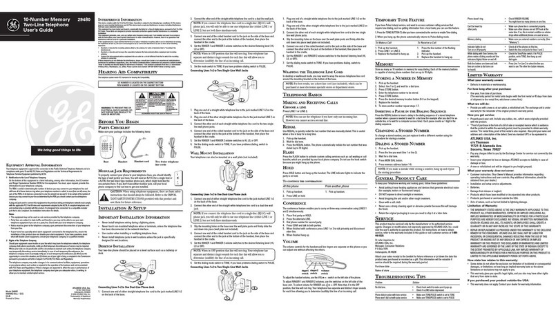 GE 29480 User manual