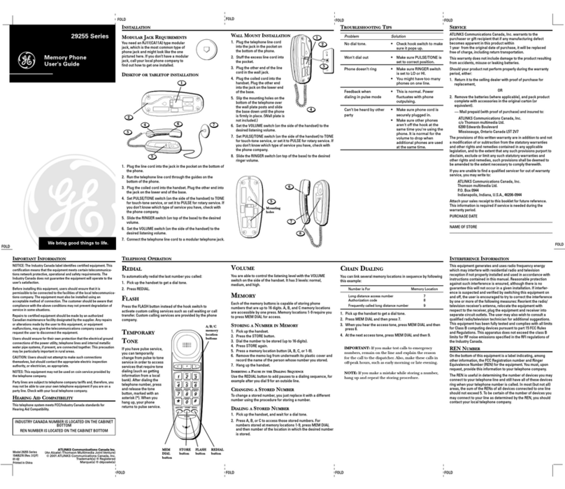 GE 29255 Series user guide