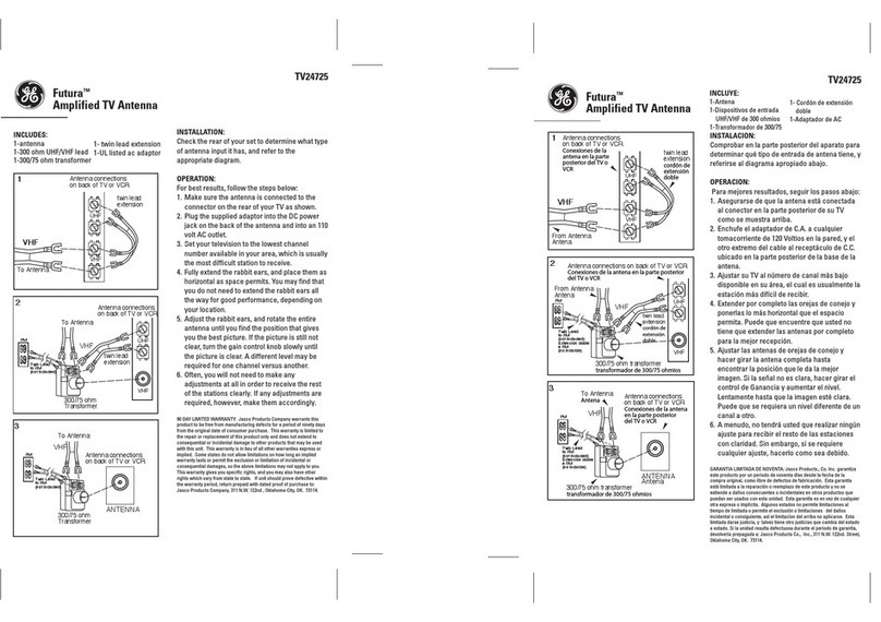 GE Futura TV24725 manual