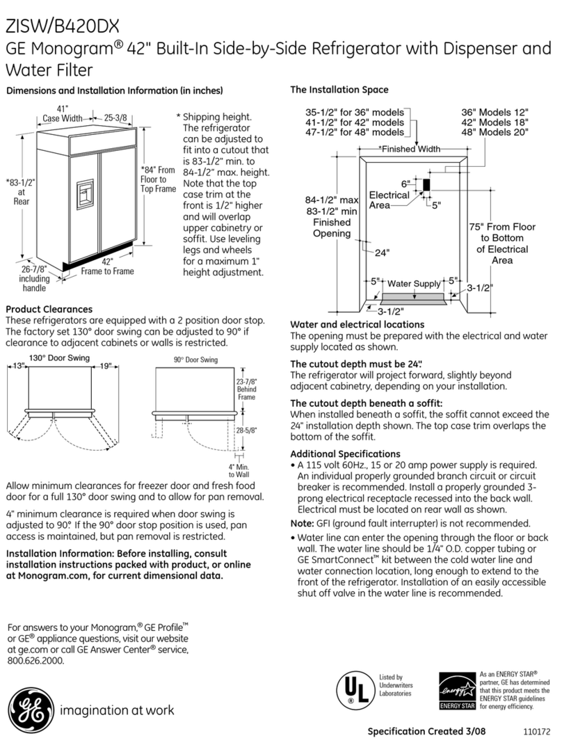GE Monogram ZISW420DX Manual