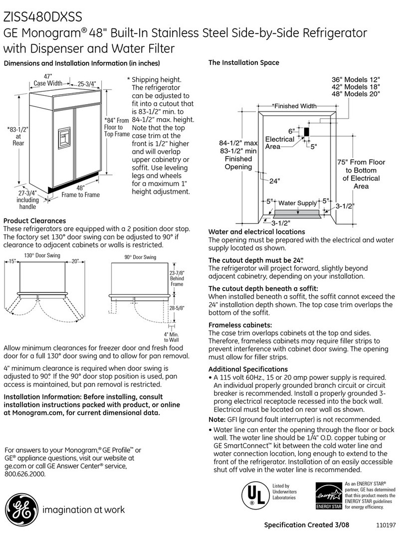 GE Monogram ZISS480DXSS Manual
