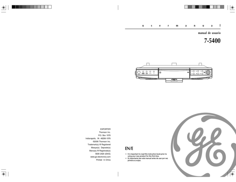 GE Spacemaker 7-5400 user manual