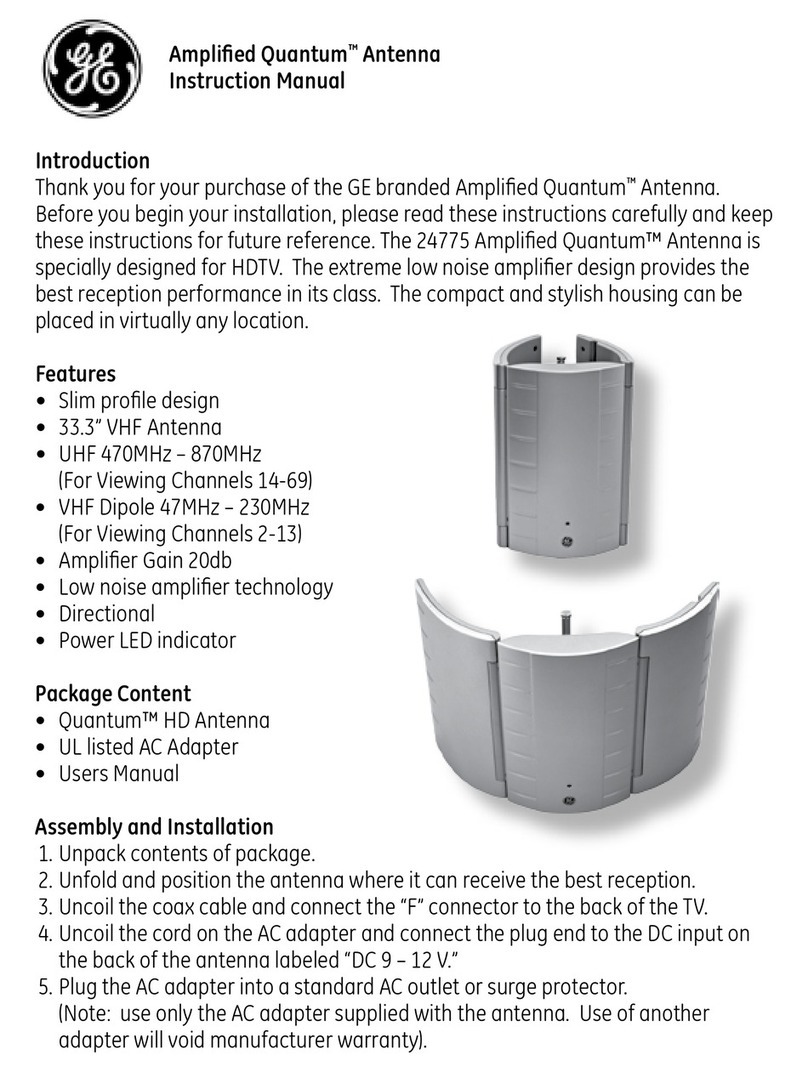 GE Quantum Amplified Quantum Antenna instruction manual