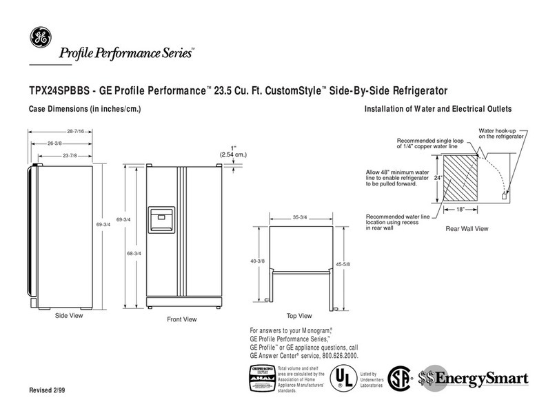 GE GE Profile Performance CustomStyle... User manual