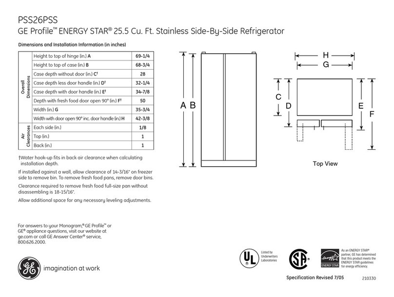 GE Profile PSC23SGR Manual
