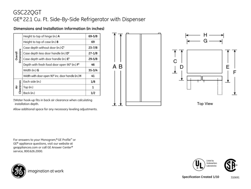 GE GSC22QGT Manual GE GSC22QGT Manual