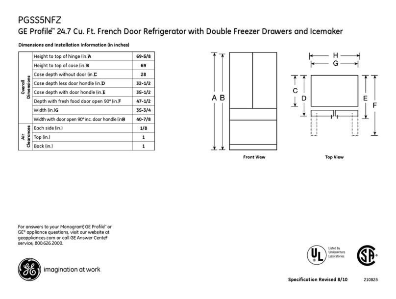 GE Profile PGSS5NFZSS Manual