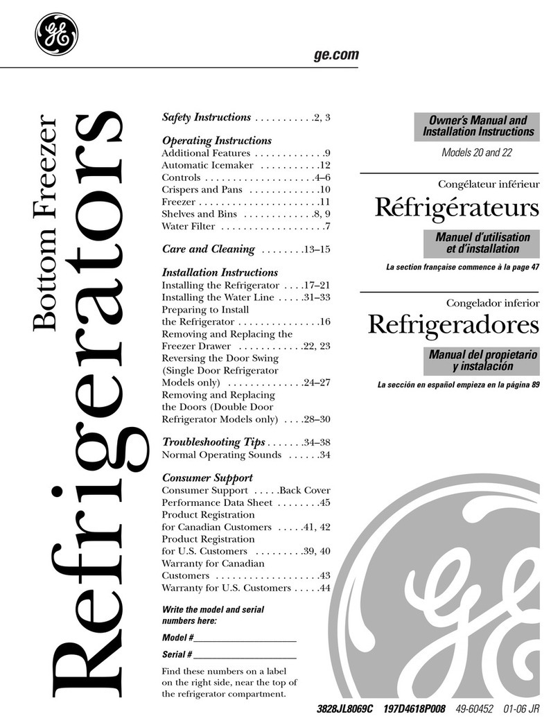 GE GDL22KCWSS Operating instructions