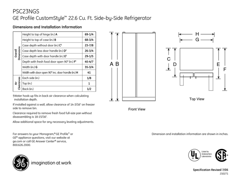GE PSC23NGS Manual GE PSC23NGS Manual