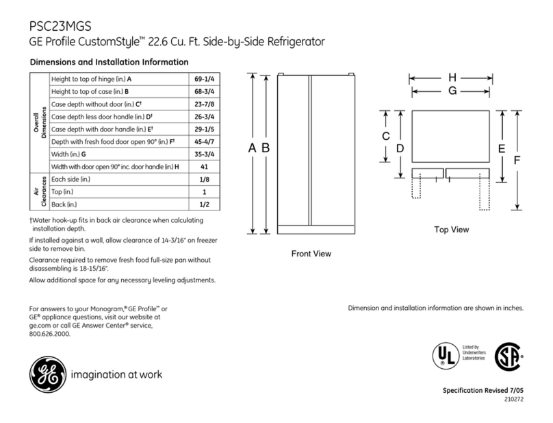 GE PSC23MGS Manual