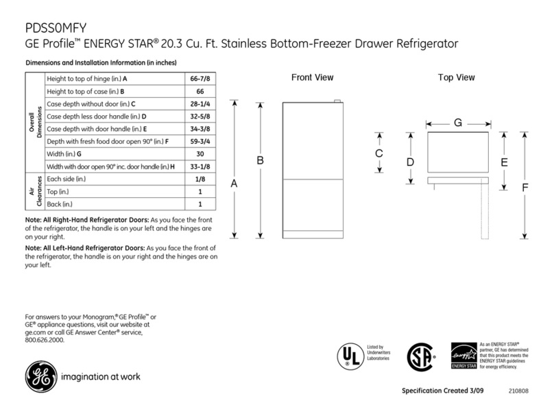 GE Profile PDSS0MFY Manual