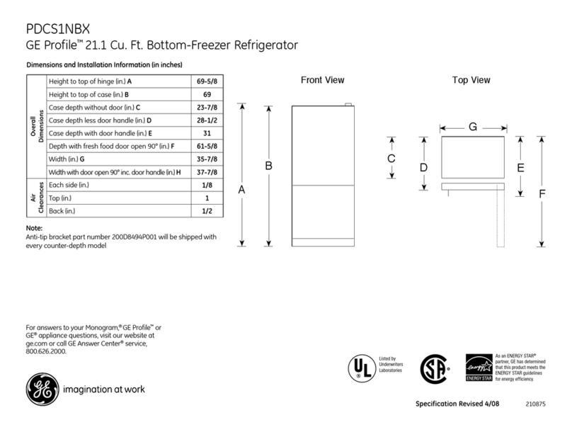 GE Profile PDCS1NBX User manual