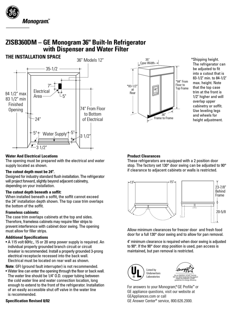 GE MONOGRAM ZISB360DM Service manual