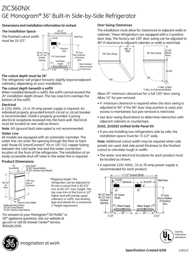 GE Monogram ZIC360NX User manual