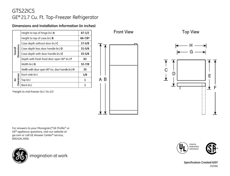 GE GTS22ICSRBB Manual