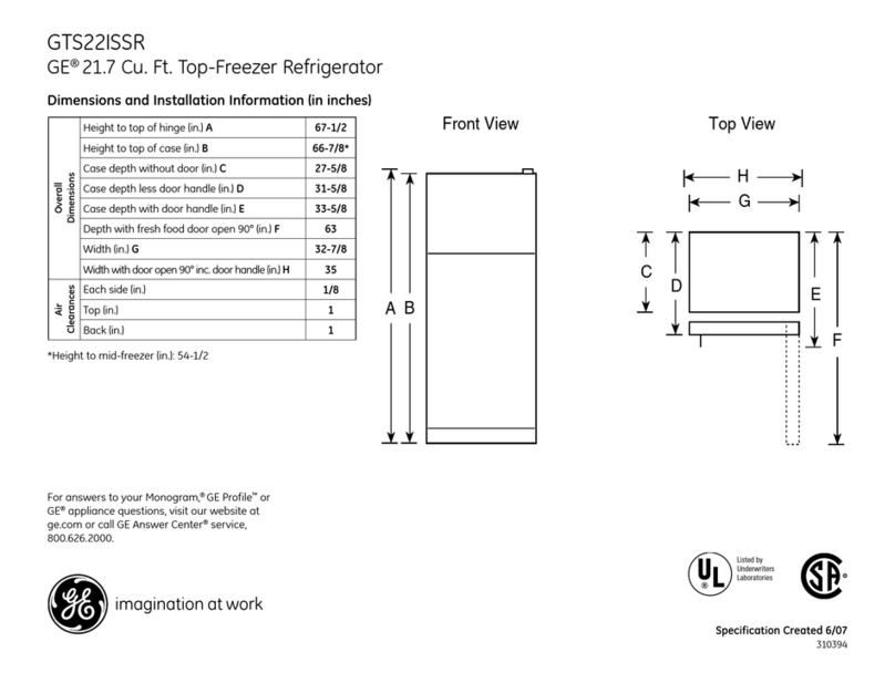 GE GTS22ISSR User manual