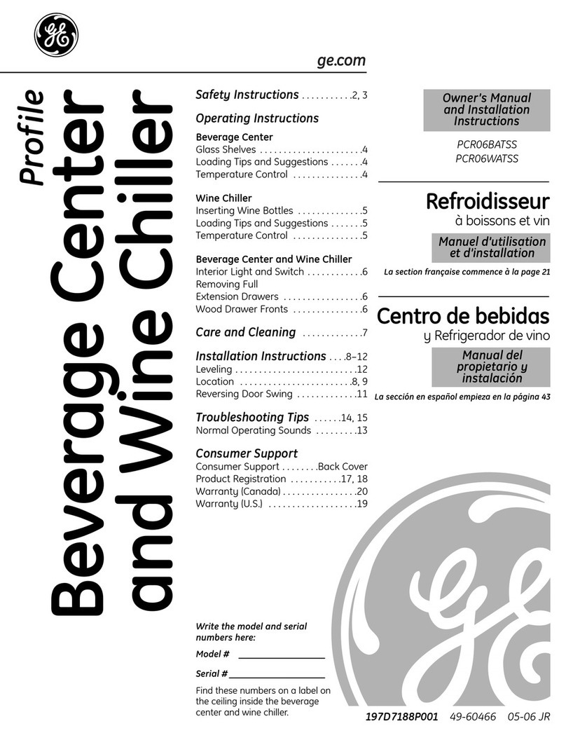 GE Profile PCR06BATSS Owner's manual and installation instructions