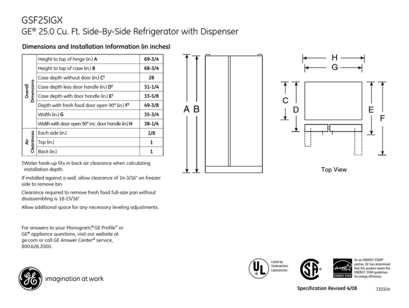 GE GSF25IGX Manual