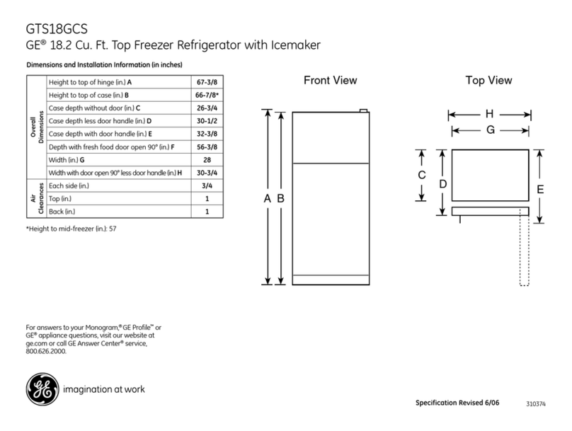GE GTS18GCS User manual