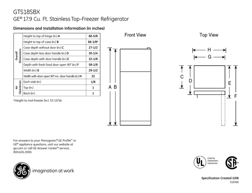 GE GTS18SBXSS User manual