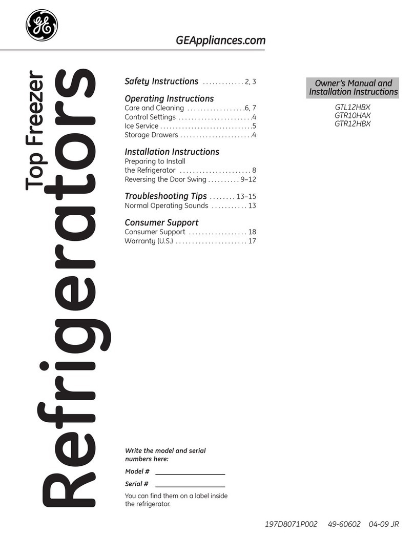 GE GTL12HBX Operating instructions