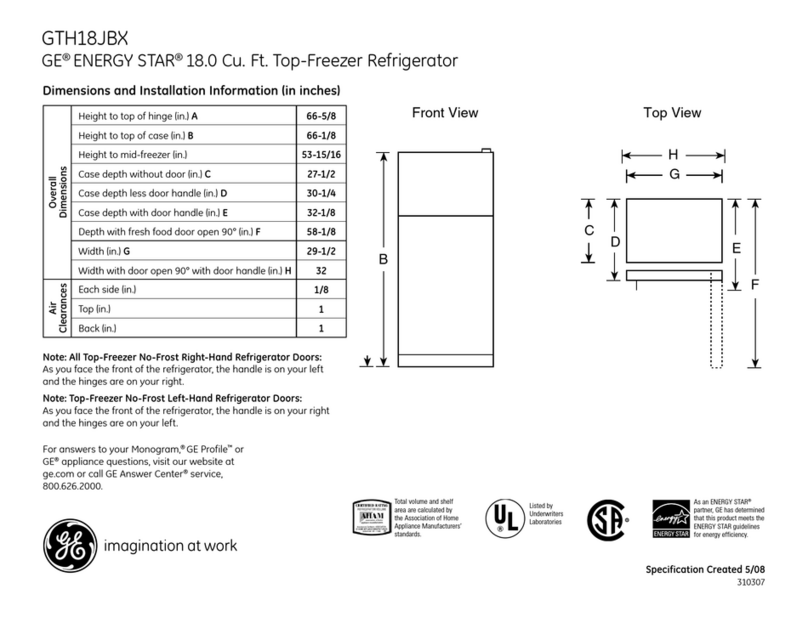 GE GTH18JBX User manual