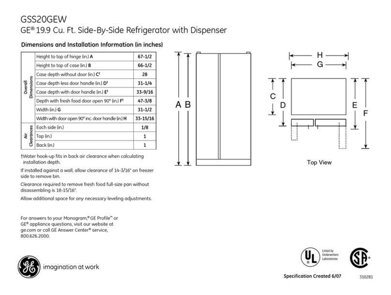 GE GSS20GEW User manual GE GSS20GEW User manual