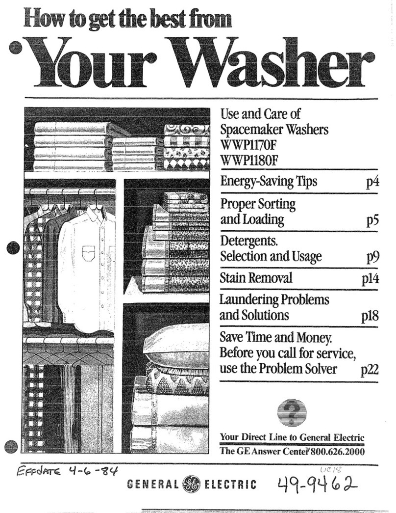 GE Spacemaker WWP1170F Installation instructions GE Spacemaker WWP1170F Installation instructions